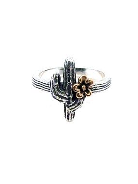 James Avery Silver/Bronze Cactus Ring